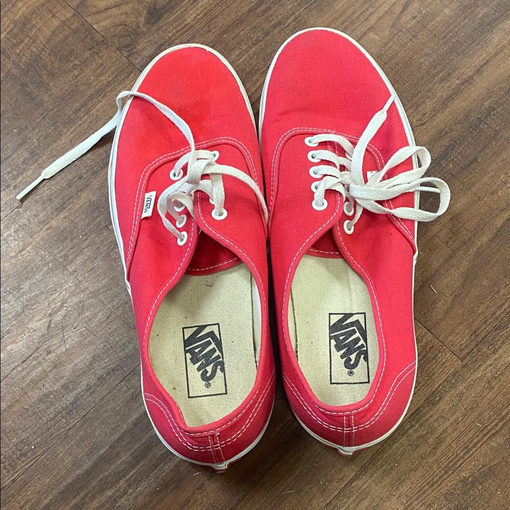 Men's Vans Red Canvas Boat Shoes, sz 11.5. - Picture 4 of 8